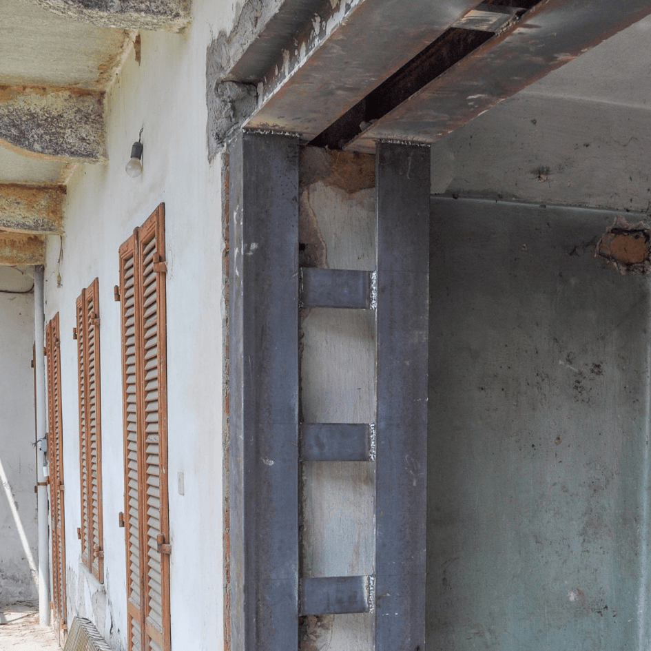 Reforzar estructura casa Vigas y pilares.